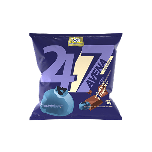 24 7 Chocolate Y Arándanos Princesa Deliciosamente Saludable