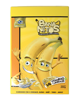 Hojuelas de maíz sabor a plátano